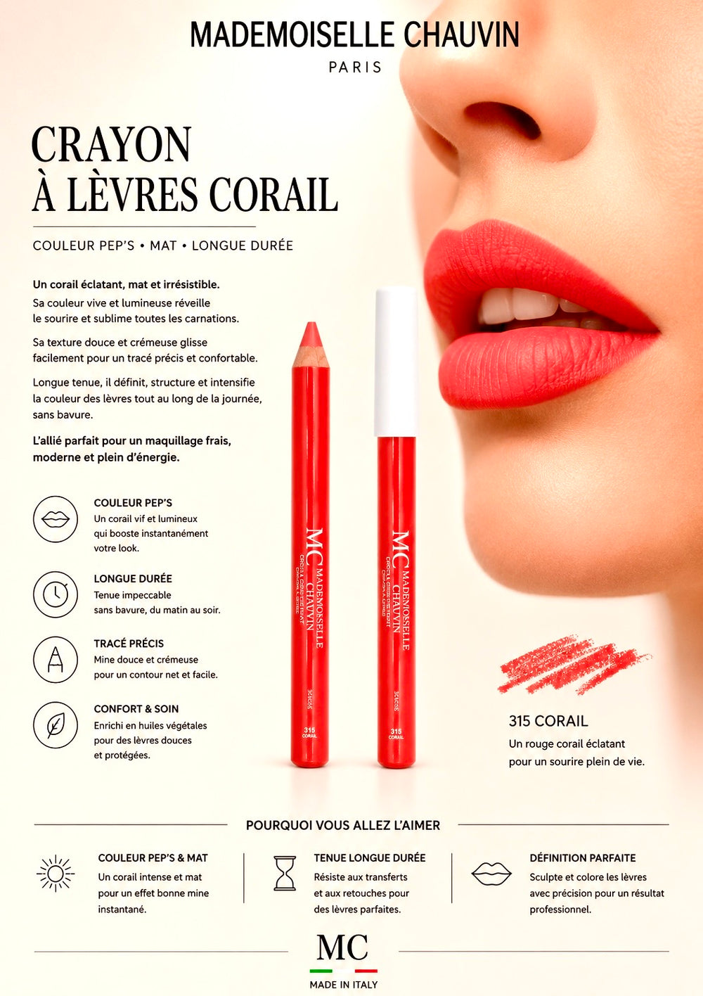 Coral Lip Pencil