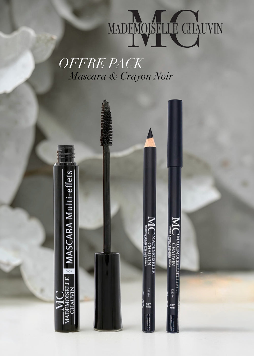 Mascara Multi-effets Noir + Crayon Eye-Liner Noir