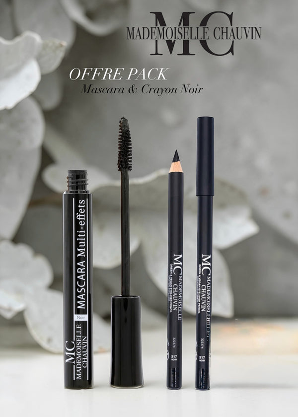 Mascara Multi-effets Noir + Crayon Eye-Liner Noir