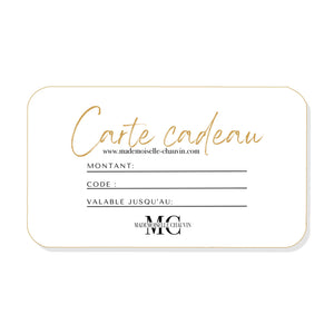 Carte Cadeau Mademoiselle Chauvin