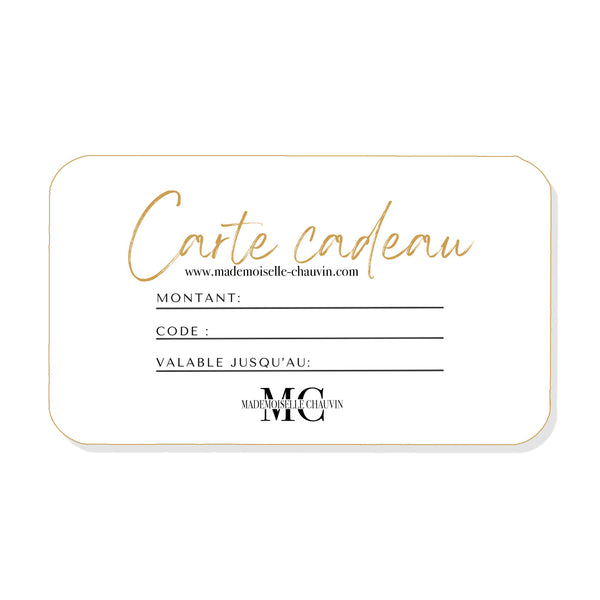 Carte Cadeau Mademoiselle Chauvin